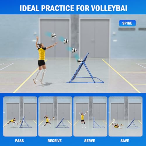 Soccer Baseball Rebounder Net, Soccer Goal Net, Volleyball Softball Rebound Pitchback Net Quick-Switch Angle Training for Control, Passing Practice, Bounce Back Rebounder Goals Gifts Trainer Equipment - size: 4FTx4FT