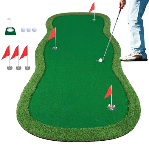 Golf Putting Green, Large Golf Putting Mat for Indoor Outdoor, Professional Practice Training Greens Mat
