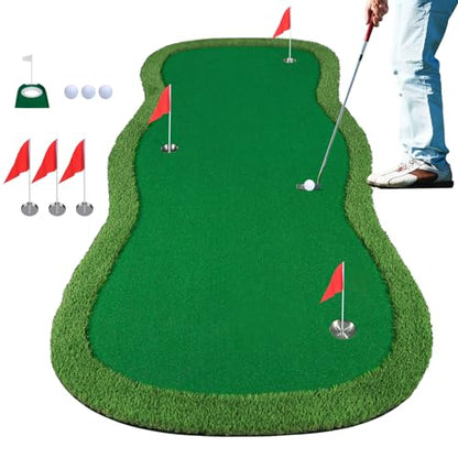 Golf Putting Green, Large Golf Putting Mat for Indoor Outdoor, Professional Practice Training Greens Mat