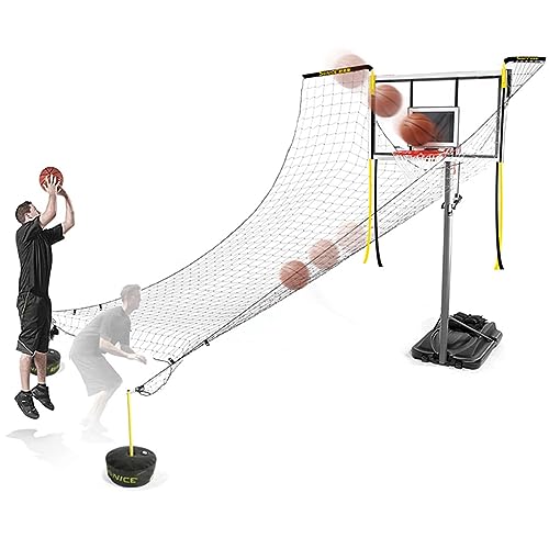 Basketball Hoop Returner Return Attachment Shot NET 4.8mX4.8m Polyester Net Shooting Practice Aid with and - Support