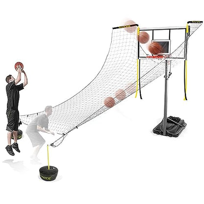 Basketball Hoop Returner Return Attachment Shot NET 4.8mX4.8m Polyester Net Shooting Practice Aid with and - Support