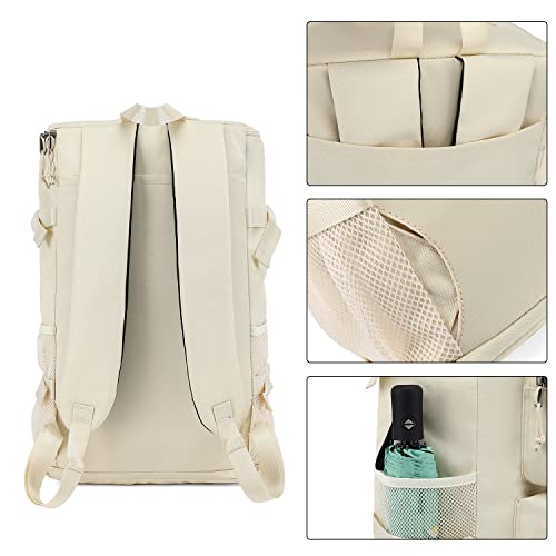 Kalesi Gym Duffle Bag Backpack 4-Way Waterproof with Shoes Compartment for travel Sport Hiking laptop (Sea salt white) - color: Sea Salt White