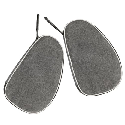 Toyvian 2pcs Table Tennis Racket Cover Protective Storage Bag with Ball Holder Portable Sports Equipment Organizer Grey Shell Case for Ping Pong Paddle