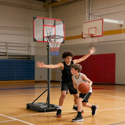 Portable Basketball Hoop Outdoor & Indoor 4.82-8.53ft Height Adjustable, Basketball Hoops & Goals System for Teenagers, Youth, for Backyard, Driveway Play with Stable Enlarged Base - size: 33 INCH