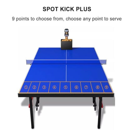 Ping Pong Robot Machine,Table Tennis Balls Serve,4-40 M/S Ping Pong Tennis Ball Launcher with Remote Control,Penalty Kick,Forehand and Backhand Practice(110V) - size: 110V