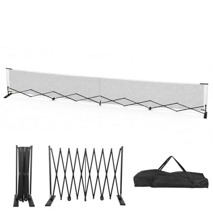 Generic Retractable Pickleball Net 22FT Pickleball Net System with Steady Metal Frame Free Assembly & Carry Bag for Recreational & Competitive Play