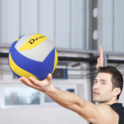 Dakapal Soft Volleyball Official Size 7 Volleyballs Ball Lightweight Volleyball for Youth Beginners Training Outdoor Indoor (0.26-0.29LBS with Pump