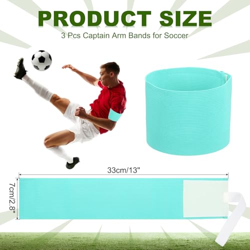 PATIKIL Soccer Captain Armband, Captain Arm Bands for Soccer Elastic Captain Arm Band Sports Captain Armbands - color: Light Blue