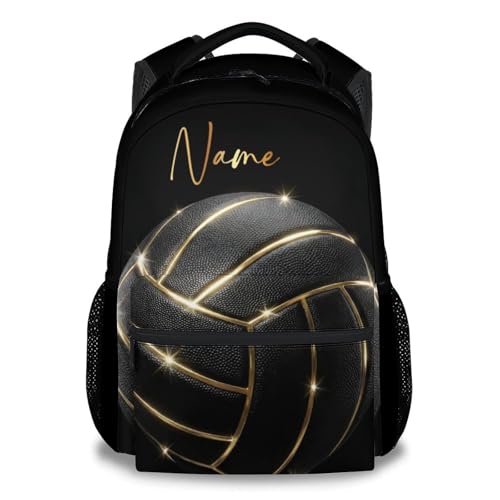 Personalized Volleyball Backpack for Boys - 17 Inch Kids Backpacks for Sport Team Players, Durable Toddler Bookbag for Primary School Travel - color: Blue