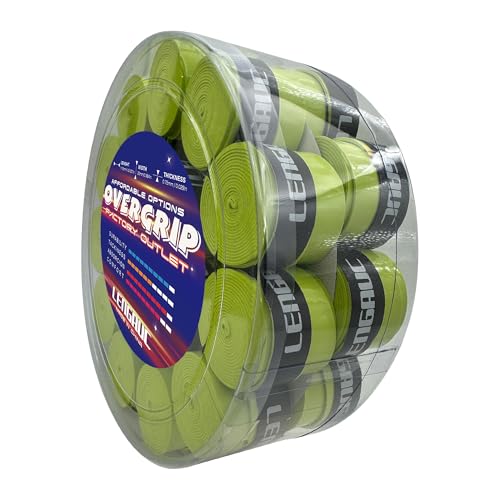 Tacky Overgrips,Tennis/Badminton/Pickleball/Paddle 30/60 Pack, Tacky Anti-Slip and Absorbent Grip, Colorful,Comfort Grip Tape,Absorb Sweatbands Anti Slip - color: 30 Pack 0.029 inch Apple Green Colours