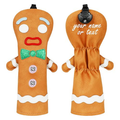 Funny Golf Club Head Cover Driver Headcover Fairway Wood Headcover Hybrid Club Head Cover Brown Monster Cookie - style: Custom Hybrid
