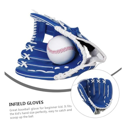 1Pc Lightweight PU Baseball Glove Softball Pitcher Infielder Glove for Breathable Shockproof Sweat Design for Beginners and Youth Training