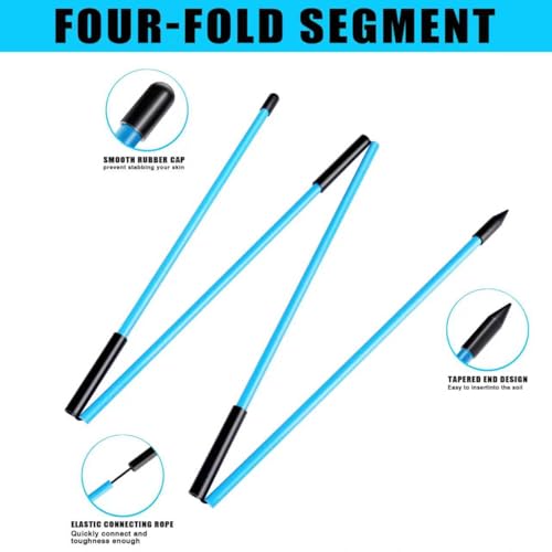 CHAMPKEY Premium Foldable 40" Golf Alignment Sticks 4 Pack - Posture Correction and Shot Accuracy Golf Training Aid