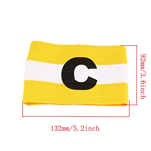 COMOK Football Soccer Elastic Captain Armband Basketball Player Bands for Kids and Youth, 3 Pack