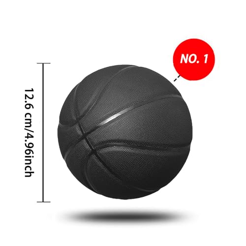 MINDCOLLISION Size 1/3/4/5/6/7/9 No Logo Basketball, Black and White, can be Used for Autographs, Clubs, Training, Event prizes - color: Black, size: No.1
