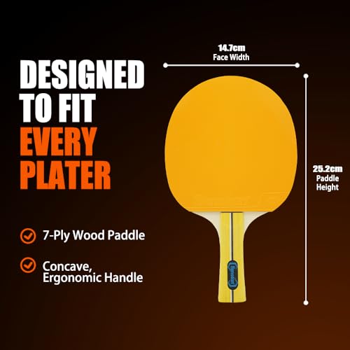 Senston Ping Pong Paddles- Fashionable Ping Pong Paddles Set of 4,Perfect for Family and Friends | The Best Table Tennis Paddles!