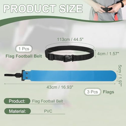 Flag Football Set, Adjustable Flag Football Belt - color: Sky Blue