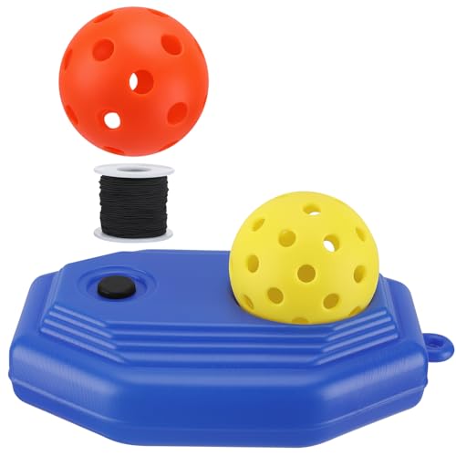 High Elasticity Pickleball Trainer - Double Upgraded Match Buddy Pickleball Rebounder with 164FT Rope & 2 TPR Balls, Training Aid Solo Practice Accessories for Beginner