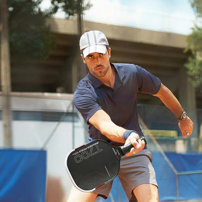 Pickleball Paddle with T700 Raw Carbon Fiber, 16mm Upgraded EPP Foam Core, Torque-Boost Weighting System & Elasticity Enhancement Design