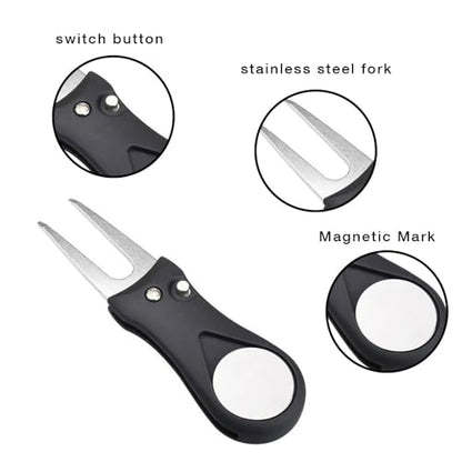 Personalized Golf Divot Tool Set with Magnetic Ball Marker & Hat Clip, Custom Engraved Golf Accessories Gift for Men, Groomsmen, Wedding Favors, Golf Lovers