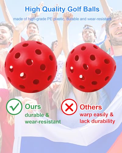 HOTWIND 6-Pack Backyard Golf Game Replacement Balls Colorful 3" Practice Golf Balls with Carry Bag Compatible with Yard Games Perfect for Family Outdoor Party Play - style: 6 Golf Balls