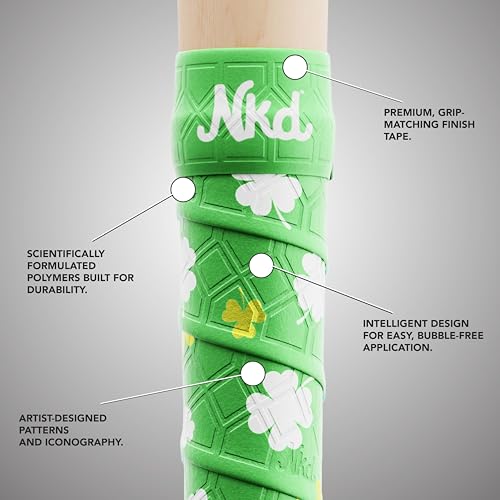 Naked Grips Iconic Collection | 1mm Baseball & Softball Bat Grips - color: Shamrock