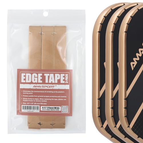 PICKLETECH Pickleball Paddle Protection Tape - Paddle Head Edge Guard - Racket Edge Protection Tape -Fit Perfectly Curved Edge -No Wrinkling - color: Rose Gold, size: Width 20mm