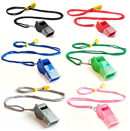 12 Packs Sports Whistles with Lanyard, for Coaches, Referees and Officials - color: Sky Blue