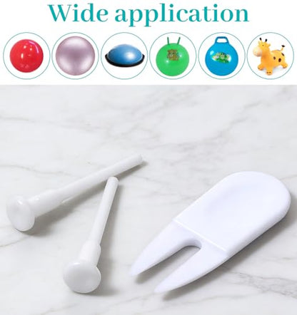 5 Pieces Exercise Ball Plug Replacement, Yoga Exercise Ball Air Stopper Plug Pin Adapter Kit, Yoga-Ball Air Stopper and Puller Kit