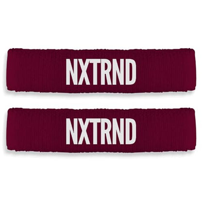 1 Pair Nxtrnd Bicep Bands, Sweat-Absorbent Arm Sweatbands, Football Accessory - color: Maroon