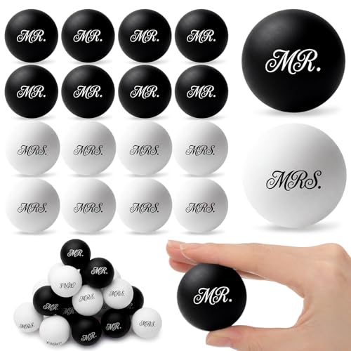 Soulchen 24 Pcs Table Tennis Balls Plastic Novelty Table Tennis Stress Props 40 mm for Party Playing Beach Decor Beer Game Party Favors