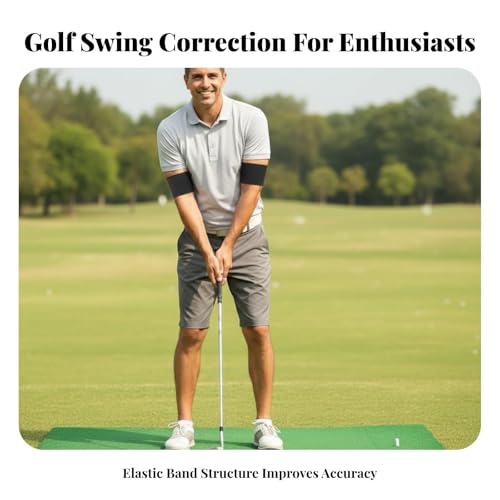 Vaveren Golf Swing Trainer Aid Correcting Arm Band Portable Golf Training Aid Band Gesture Alignment for Men Women Golf Beginners