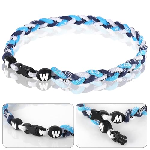 Willtok Premium 18inch Baseball Necklace w/Nylon Tri-Braided Rope Tornado Design - color: Baseball Stitch