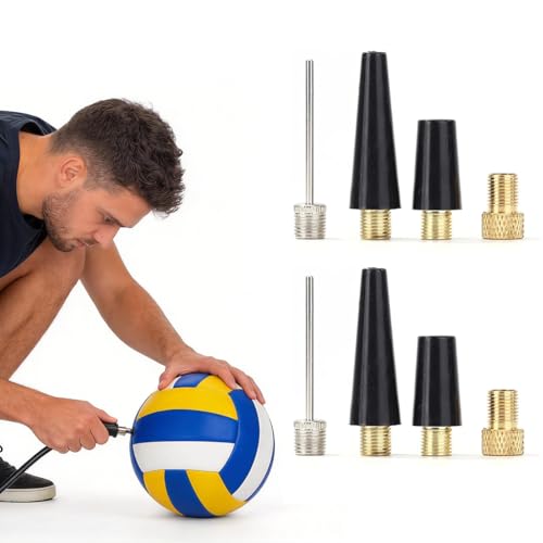 8 Pack Needle Inflating Tire Pump Replacement - Ball Pump Needle Kit Replacement for Portable Tire - Inflator Air Compressor Adapter Kit for Inflatables, Sport Balls, Bicycles, Bike
