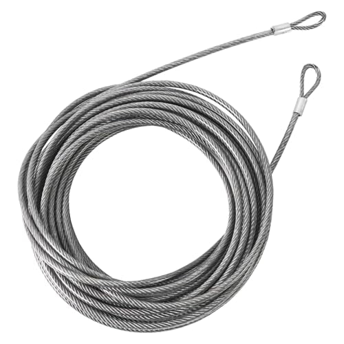 Aoneky 41ft 1/4'' Double Loop Stainless Steel Volleyball Net Professional Replacement Cable