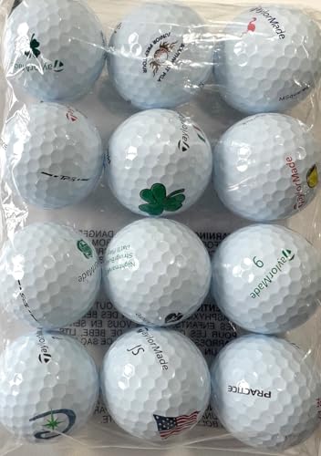 TaylorMade 1-Dozen TP5 & TP5x MySymbol Pix Logo Overrun Practice Golf Balls - Made in USA - style: TP5 - 12 balls