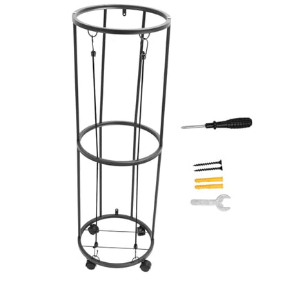 Heavy Duty Rolling SPO Storage Rack with Lockable Wheels | Multi Sport HOL for, Soccer, Volley | Se Saving Steel Cage