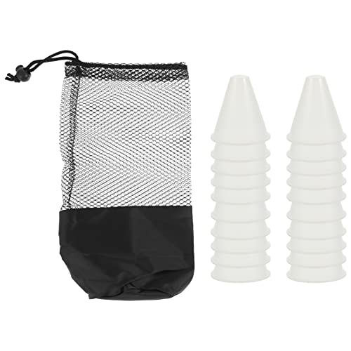 1 Set Skating Marker Cones Luminous Mini Agility Soccer Cones Plastic Glow in The Dark for Skate White