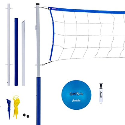 Franklin Sports Volleyball Set - Beach and Backyard Volleyball Net Set - Portable Volleyball Net and Ball Set with Poles and Ground Stakes - Recreational - style: Recreational