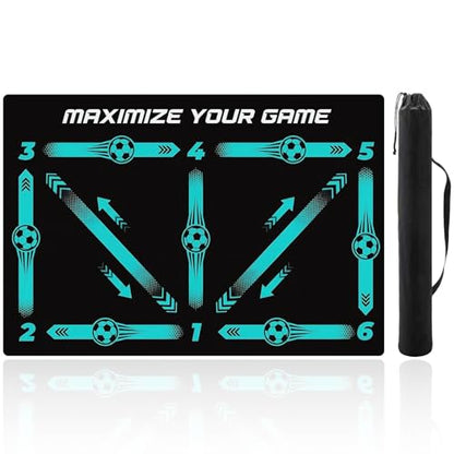 Britimes Soccer Training Mat Football Footstep Training Mat 35 * 24 in - color: Blue-green Soccer