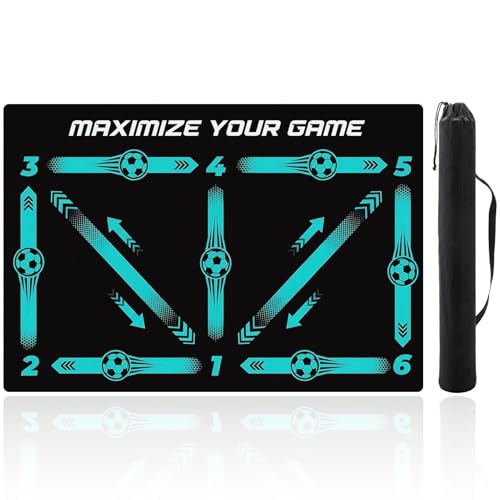 Britimes Soccer Training Mat Football Footstep Training Mat 35 * 24 in - color: Blue-green Soccer