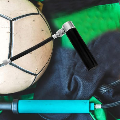 Portable 8-inch Sports Ball Pump for Basketball Soccer Volleyball with Pump Needle and Flexible Hose Handheld Inflation for Outdoor Team Sports and Exercise Balls
