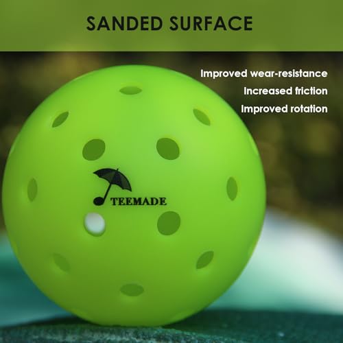 Pickleball Balls – High Visibility Neon Yellow Pickleballs for Outdoor Play, Durable Construction, Consistent Bounce, for Beginners & Competitive Players - color: 3 Pack