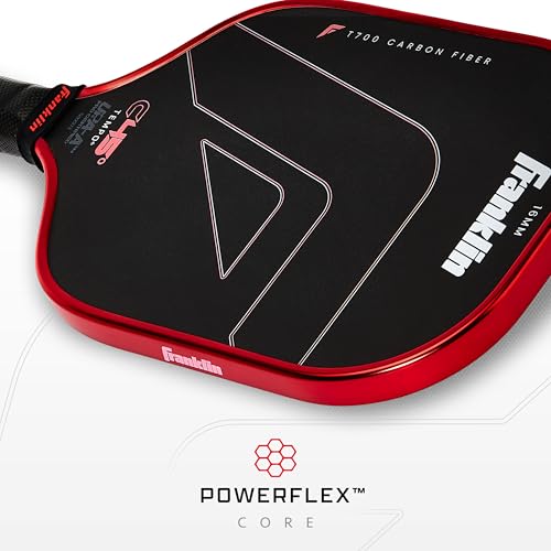 Franklin Sports PRO Pickleball Paddles – C45 Carbon Fiber Series - Official USAP + UPA Approved – Pro Player Design - color: Tempo |Electric Red, size: 16 mm