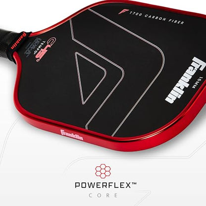 Franklin Sports PRO Pickleball Paddles – C45 Carbon Fiber Series - Official USAP + UPA Approved – Pro Player Design - color: Tempo |Electric Red, size: 16 mm