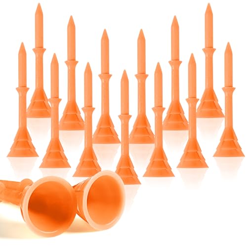 Golf Tees Plastic Tee 3 1/4 Inch 20 40 Pack Unbreakable Tee, Durable Stable Golf Tee Colors Available for Golfer Practice - color: Orange, size: 40 Pack