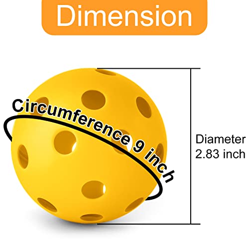 Coopay 24/80 Pack Practice Baseball SoftBalls Plastic Training Balls Lightweight Hollow Balls with a Drawstring Bag for Hitting, Baseball Training Indoor Outdoor Use - color: Yellow, style: 24 Pack