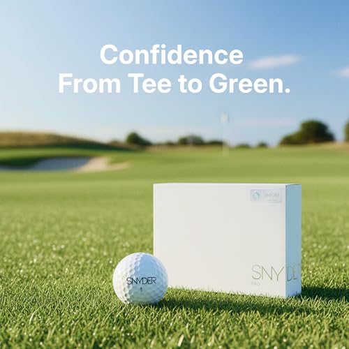 Snyder USA Pro Golf Balls - 5-Piece Construction Practice Golf Balls, Urethane Cover, 322 Dimples, 90 Compression, Training Golf Balls 12 Pack - color: White