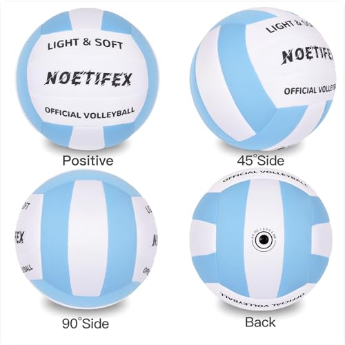 Soft Indoor Volleyball, Ultra Soft Fabric Lightweight Volleyball for Safe & Quiet Practice, Ideal for Kids Youth Beginners Indoor Home Yard Training Games (Deflated)
