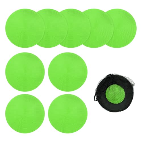 Spot Markers, Poly Spot Marker for Agility Training Floor Dots Non Slip Flat Field Cones - color: Green, size: 10 cm/3.9inch